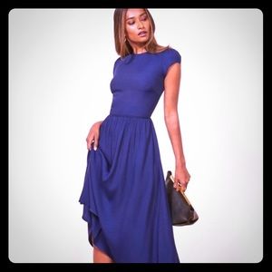 NWT Reformation blue rylie midi dress